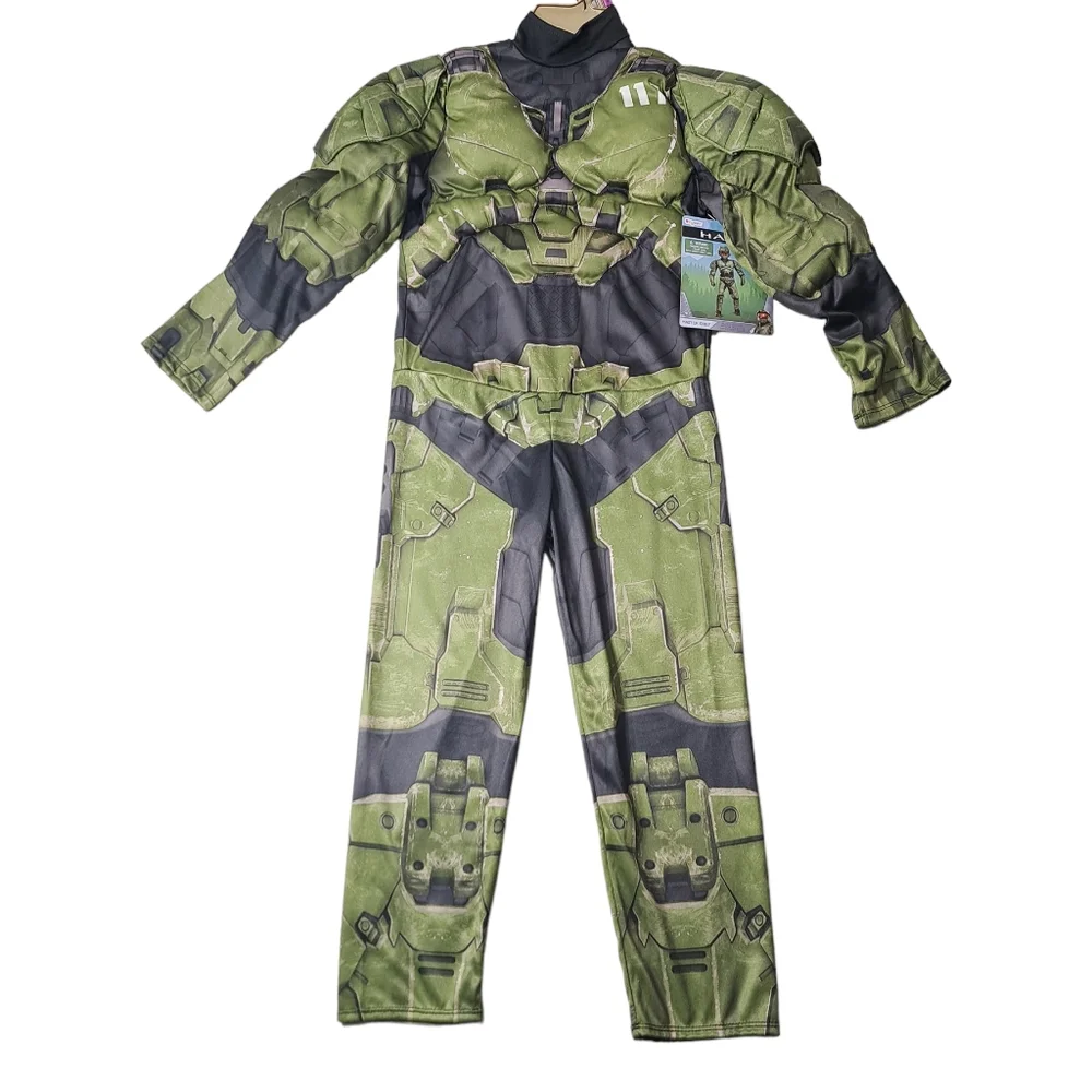 Halo Infinite Master Chief Kids Costume Green/Black Size S/P (4-6)‎
